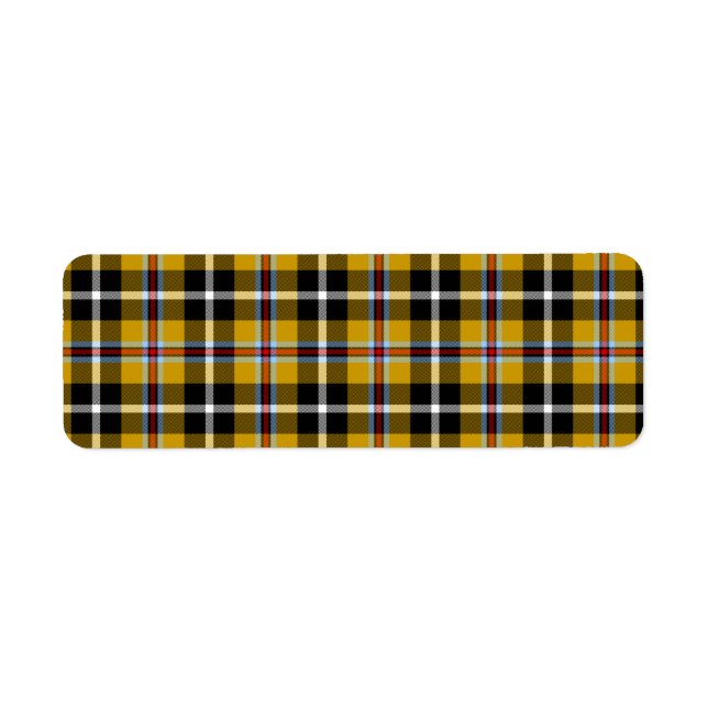Cornish National Tartan Yellow and Black Plaid Label (Front)
