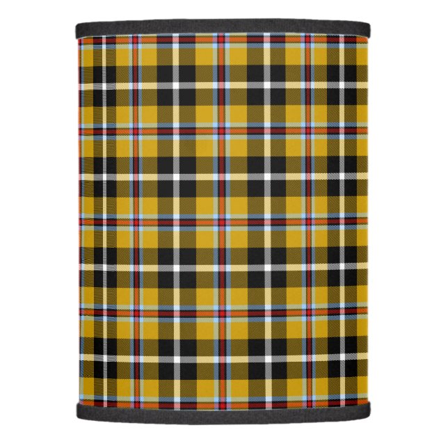 Cornish National Tartan Yellow and Black Plaid Lamp Shade (Front)
