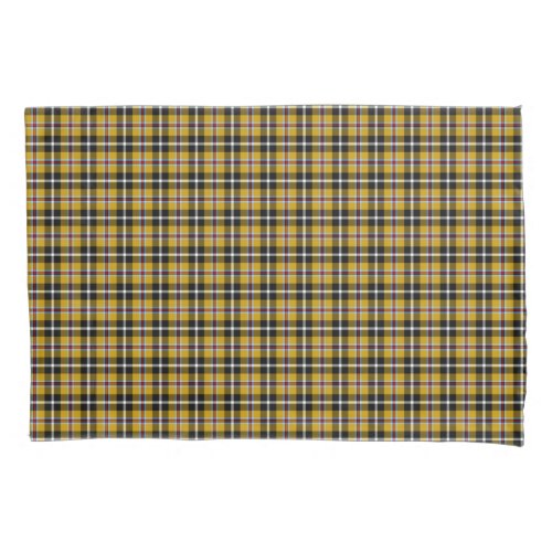 Cornish National Tartan Yellow and Black Plaid Pillowcase