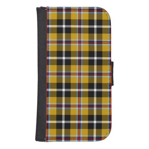 Cornish National Tartan Yellow and Black Plaid Phone Wallet