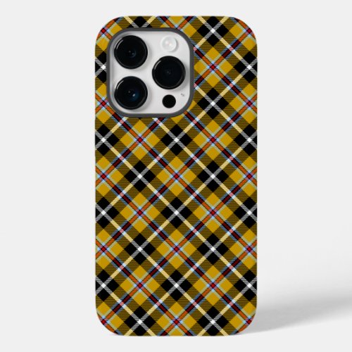 Cornish National Tartan Yellow Black Plaid Case_Mate iPhone 14 Pro Case