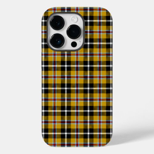 Cornish National Tartan Yellow Black Plaid Case_Mate iPhone 14 Pro Case
