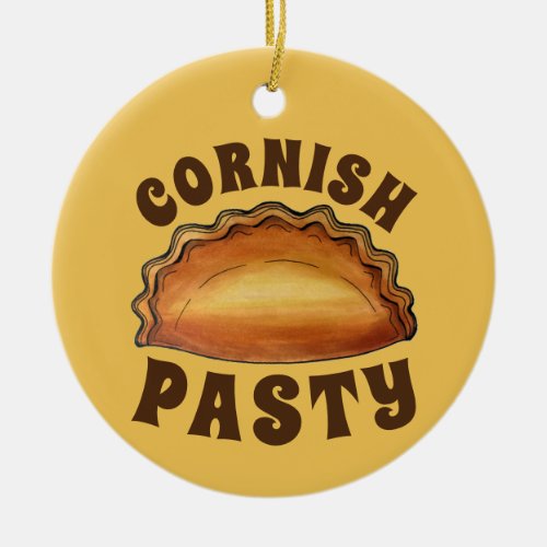 Cornish Pasty UK British Meat Pie Savoury Pastry Ceramic Ornament