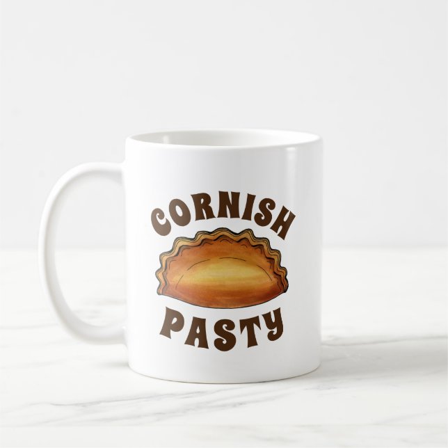 Cornish Pasty UK British Meat Pie Savoury Pastry Coffee Mug (Left)