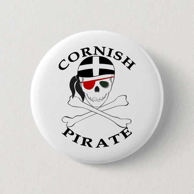 Cornish Pirate 1 Pinback Button (Front)