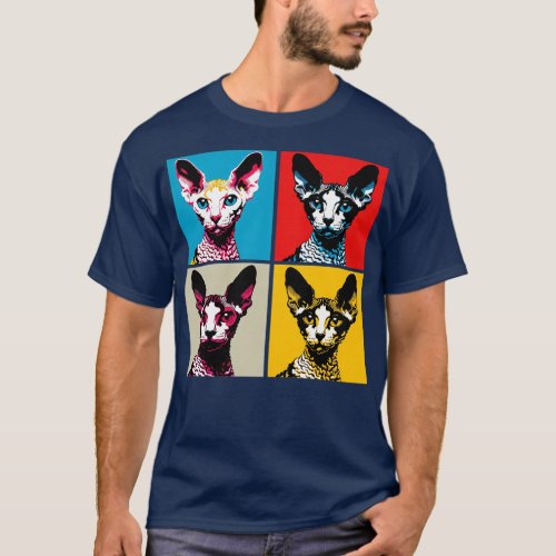 Cornish Rex Art Cat Lovers T_Shirt