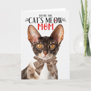 Cornish Rex Cat for Mom on Mother's Day Holiday Card