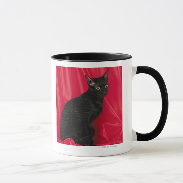 Cornish rex cat mug (Right)