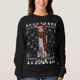 Cornish Rex Cat Santa Hat Xmas Ugly Christmas Sweatshirt