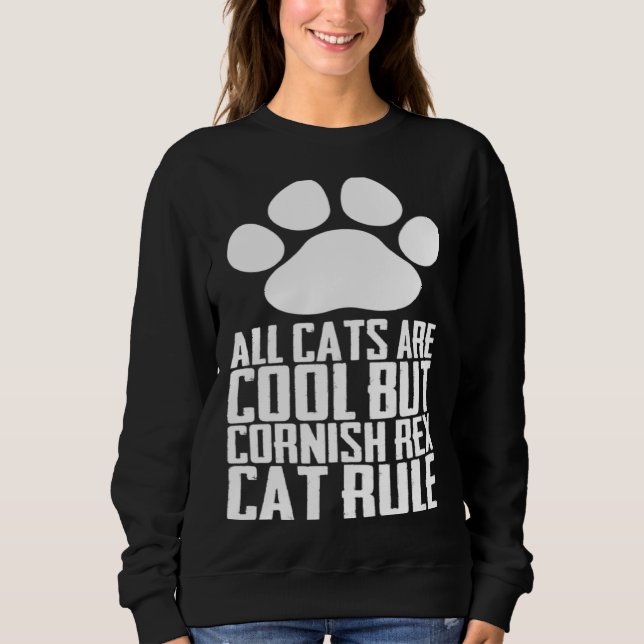 Cornish Rex cats Cornish Rex Cornish Rex kitten Sweatshirt (Front)