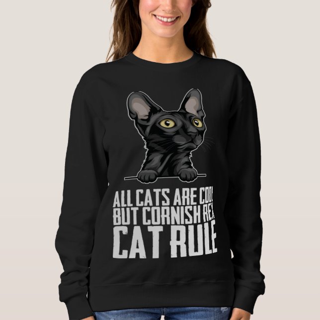 Cornish Rex  Cornish Rex kitten  Cornish Rex mom Sweatshirt (Front)