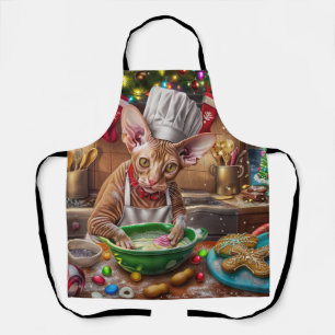 Cornish Rex Holiday Baking: Festive Christmas Apron