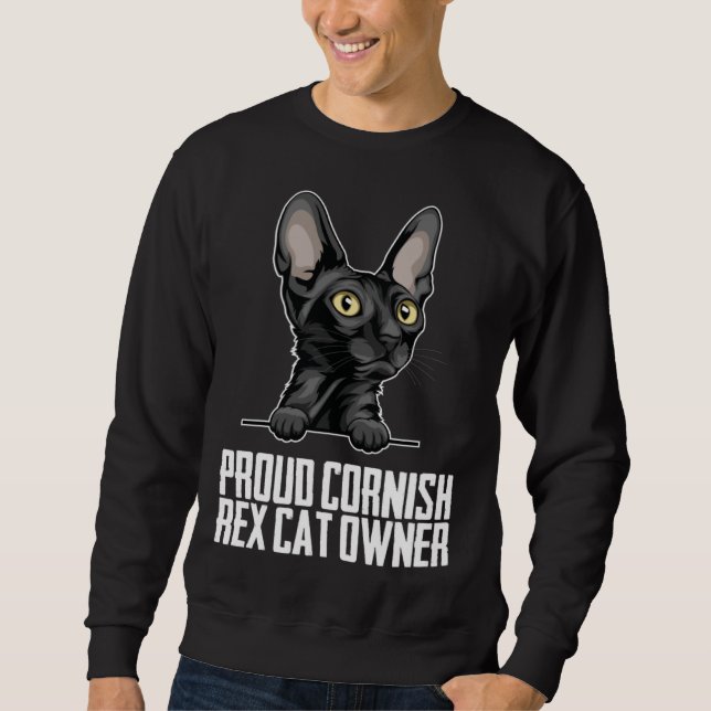 Cornish Rex mom  Cornish Rex kitten  Cornish Rexs Sweatshirt (Front)