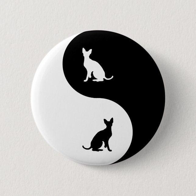 Cornish Rex Yin Yang Button (Front)