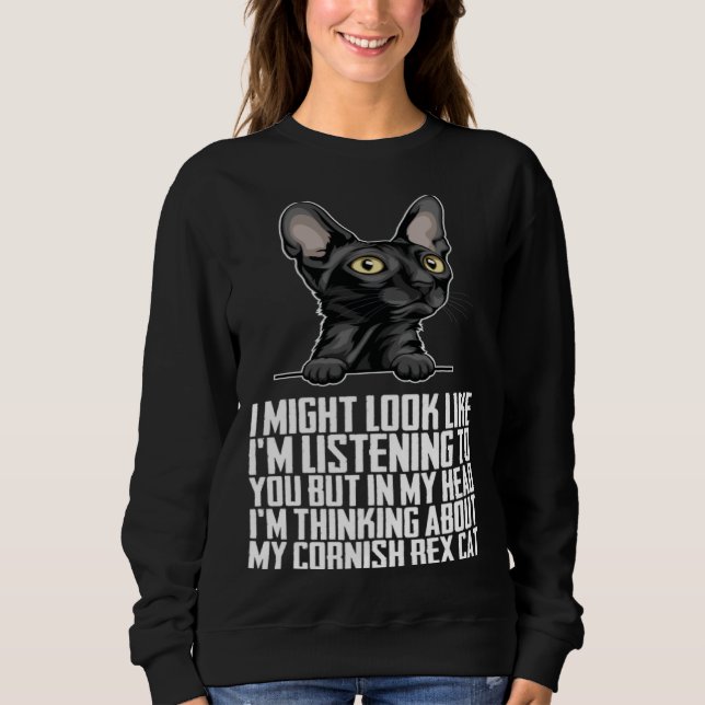 Cornish Rexs  Cornish Rex cat  Cornish Rex mom Sweatshirt (Front)