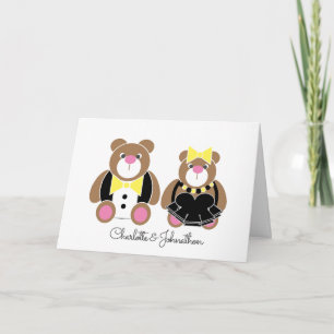 Cornish wedding or anniversary teddy bear card