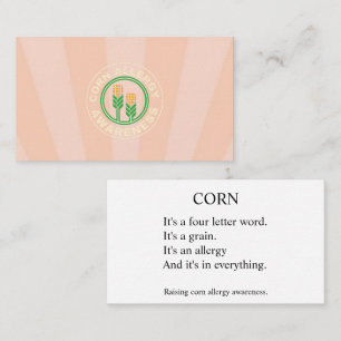 Corns In Everything Allergy Awareness Calling Card