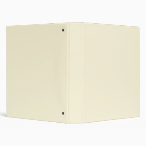 Cornsilk Solid Color 3 Ring Binder