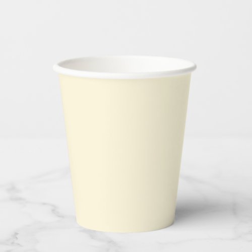 Cornsilk Solid Color Paper Cups