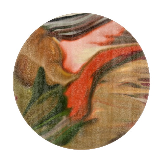 Cornucopia Abstract Art Cutting Board (Front)