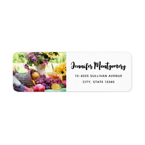 Cornucopia Autumn Harvest Chefs Table Label