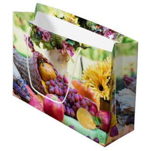 Cornucopia Autumn Harvest Chef's Table Large Gift Bag