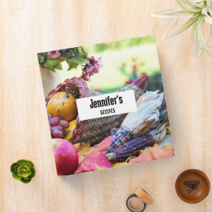 Cornucopia Autumn Harvest Chef's Table Recipe 3 Ring Binder