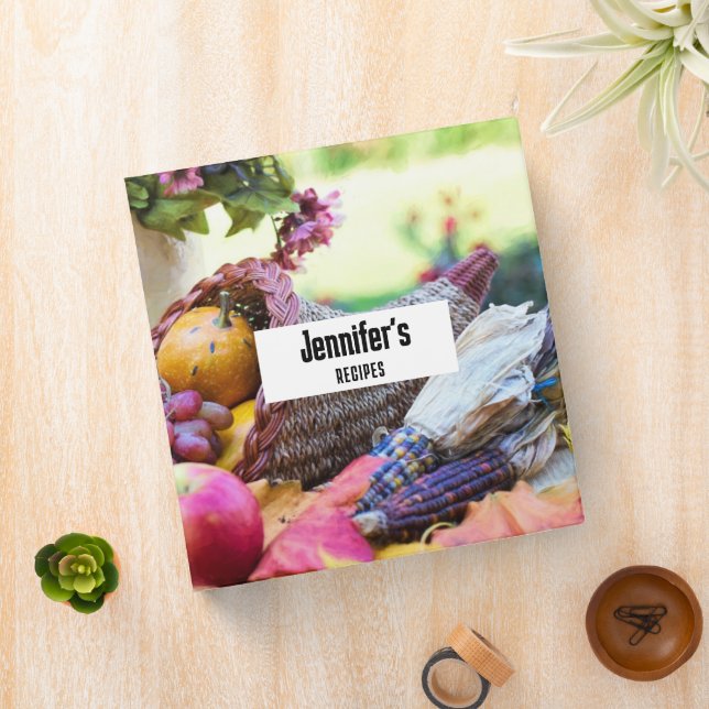 Cornucopia Autumn Harvest Chef's Table Recipe 3 Ring Binder (In Situ)