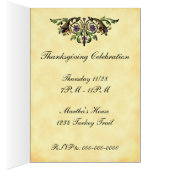 Cornucopia Custom Thanksgiving Folded Invitation (Inside (Right))