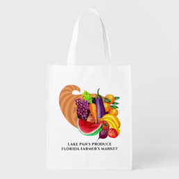 Cornucopia Fruits and Vegetables Logo Reusable Grocery Bag