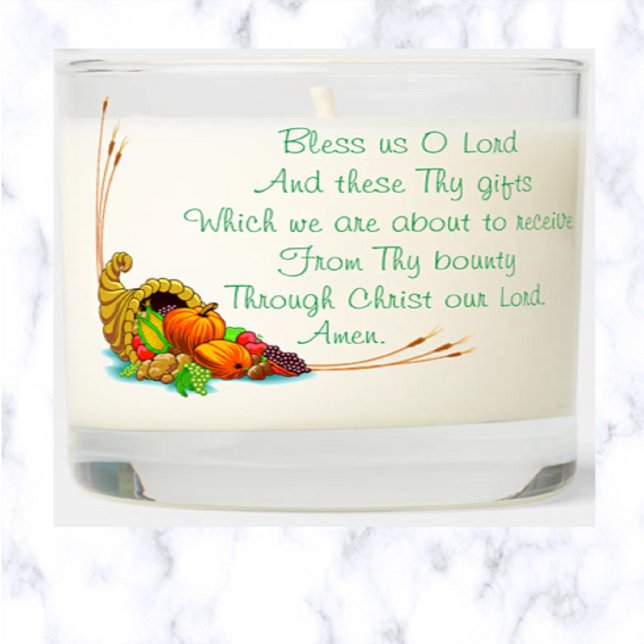 Cornucopia Grace Before Meals Prayer Scented Candle (Creator Uploaded)