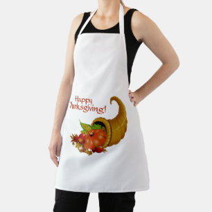 Cornucopia Happy Thanksgiving Apron