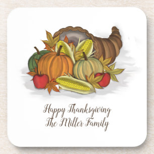 Cornucopia Harvest Beverage Coaster