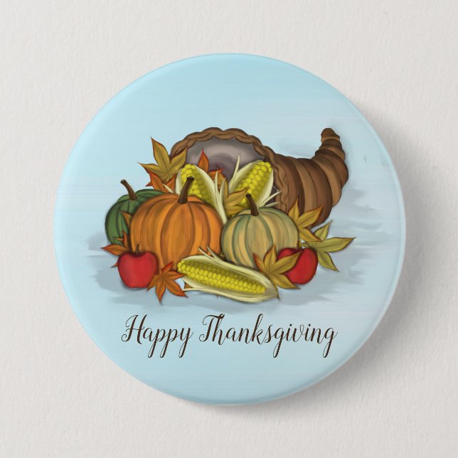 Cornucopia Harvest  Button (Front)