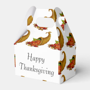 Cornucopia / Horn of Plenty Happy Thanksgiving Favor Boxes