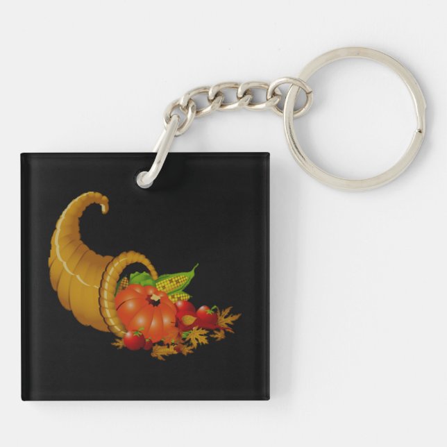 Cornucopia / Horn of Plenty Keychain (Back)