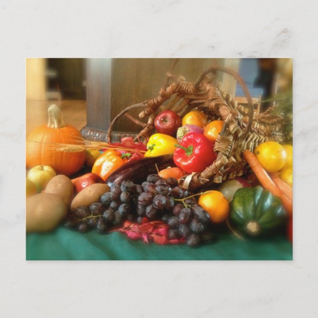 Cornucopia, Horn of Plenty, Postcard (Front)