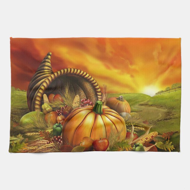 Cornucopia Kitchen Towel (Horizontal)