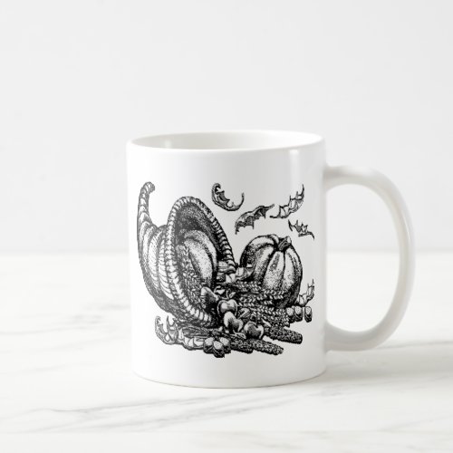 Cornucopia Line Art Coffee Mug