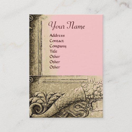 CORNUCOPIA  MONOGRAM bright blackgreypink Business Card