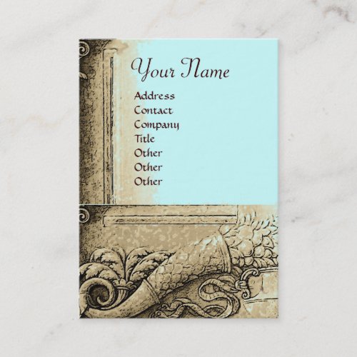 CORNUCOPIA  MONOGRAM bright black greysky blue Business Card