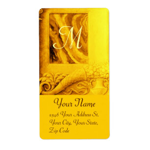 CORNUCOPIA  MONOGRAM , bright gold yellow brown Label