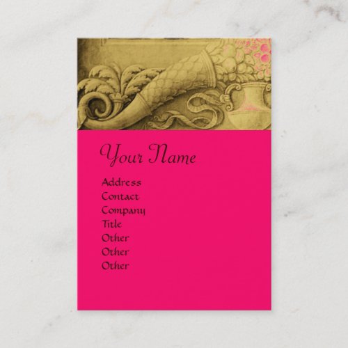 CORNUCOPIA  MONOGRAM  bright gold yellow Business Card