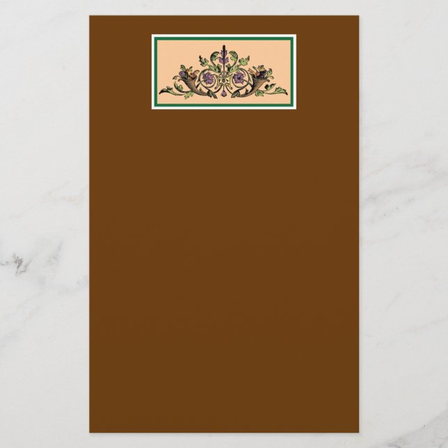 Cornucopia Vintage Thanksgiving Stationery (Front)