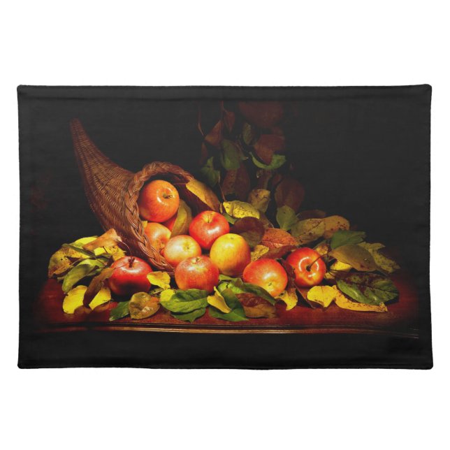 Cornucopia with apples cloth placemat (Front)