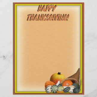 Cornucopia with Fall Gourds Flyer