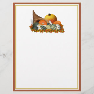 Cornucopia with Fall Gourds Flyer