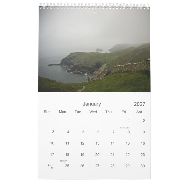 Cornwall 2011 Calendar (Jan 2027)