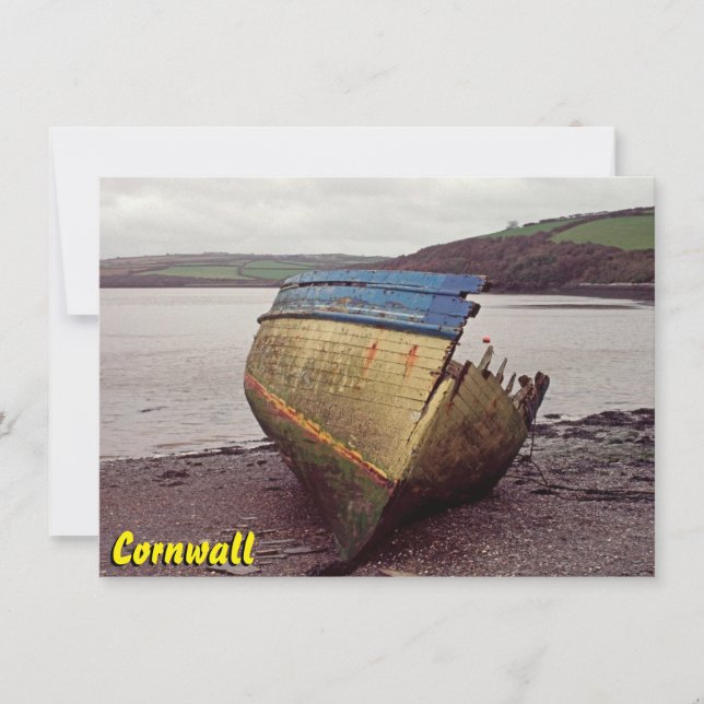 Cornwall boat wreck Card (Front)