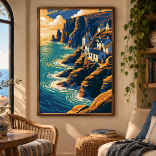 Cornwall Coast 24x36 Acrylic Wall Art